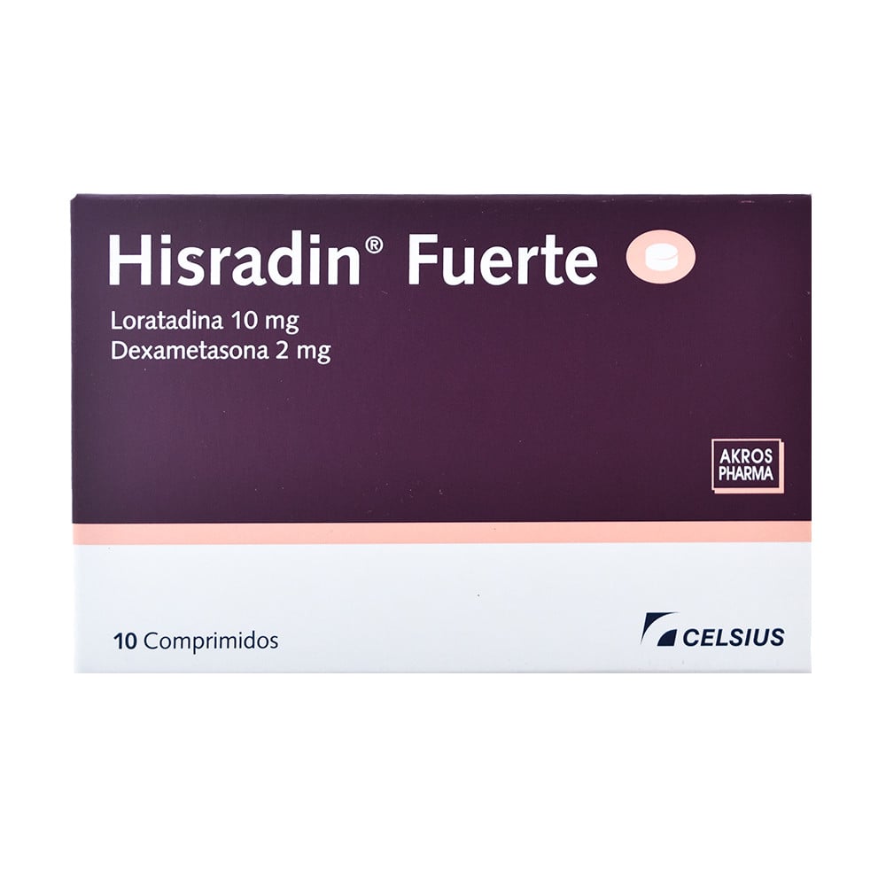 Hisradin Fuerte 10 mg/2 mg 10 Comprimidos