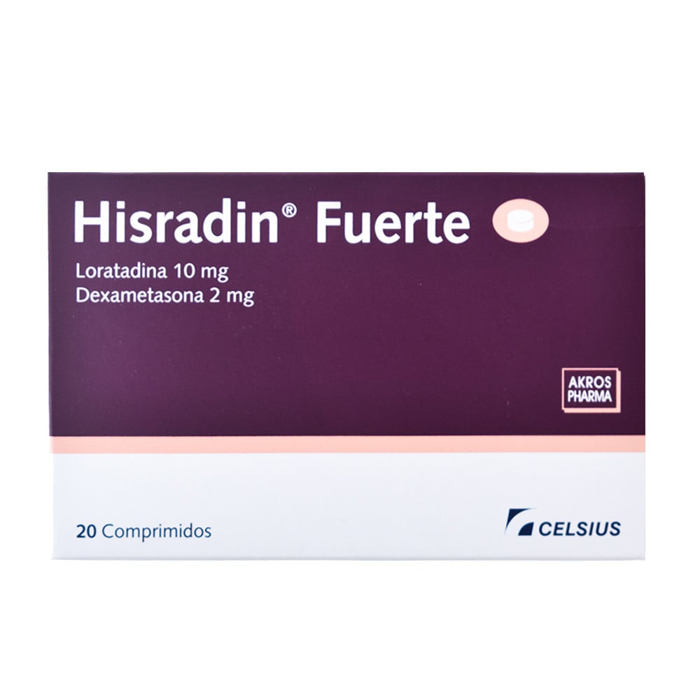 Hisradin Fuerte 10 mg/2 mg 20 Comprimidos