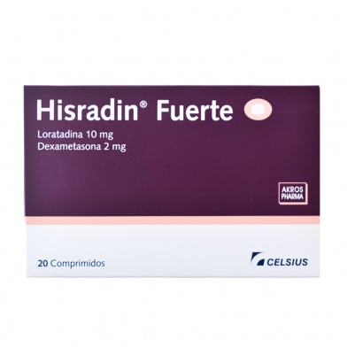 Hisradin Fuerte 10 mg/2 mg 20 Comprimidos