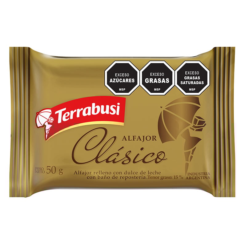 ALFAJOR SIMPLE TERRABUSI CLASICO 50GRS