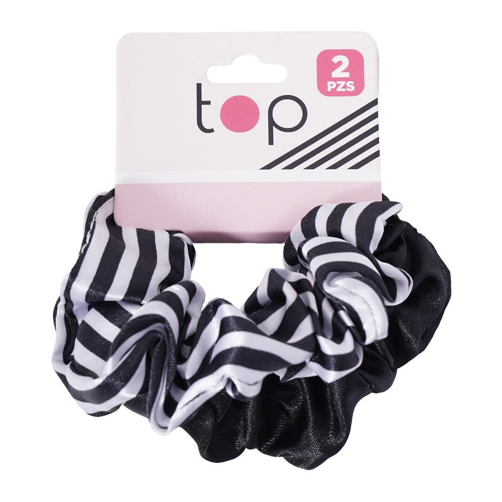 Gomitas para el Pelo Top Negro y Blanco 2 Unidades Diseños Surtidos