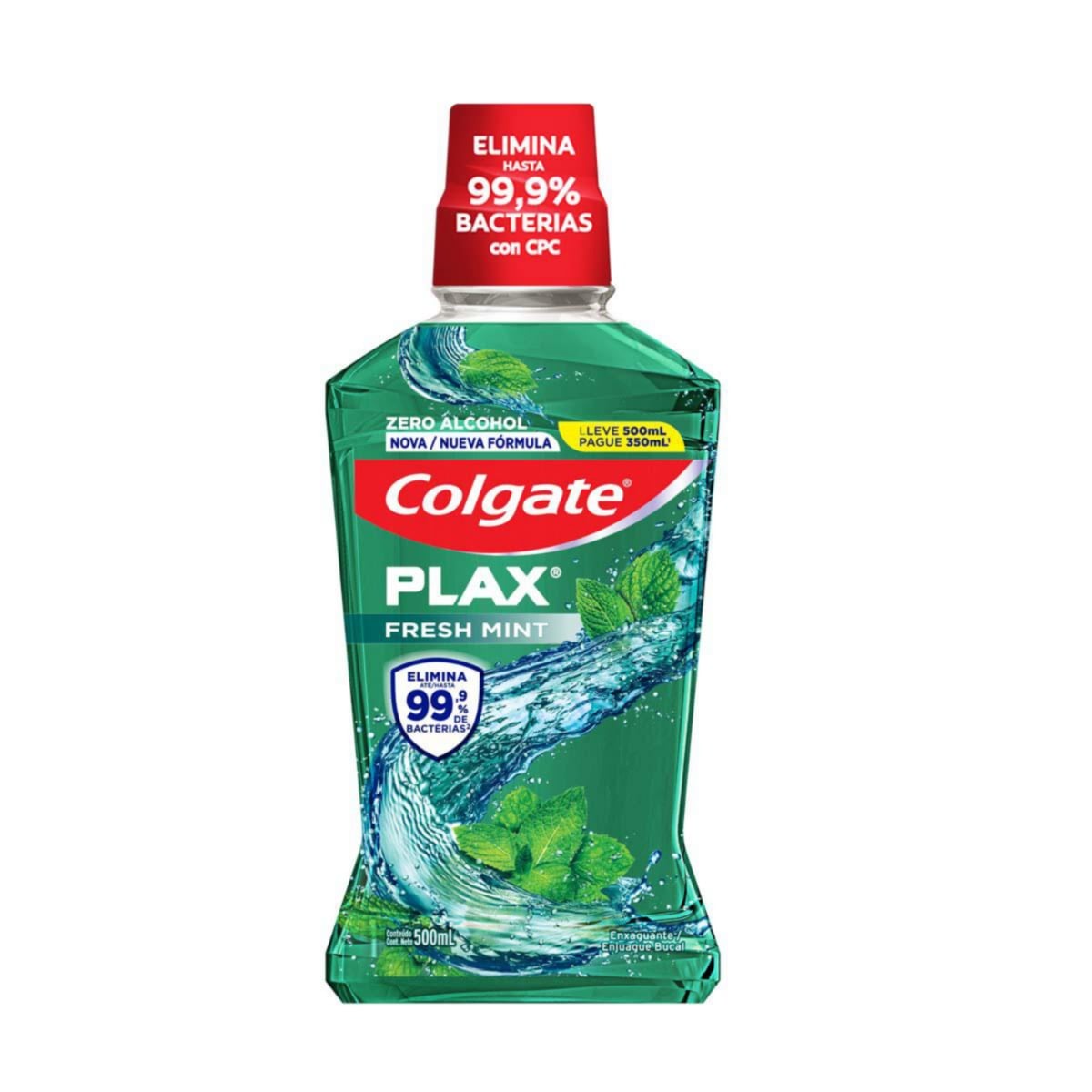 ENJUAGUE COLGATE PLAX MENTA 500X350 ML.