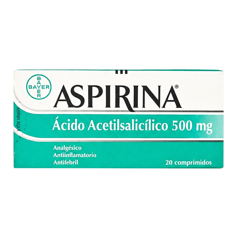 Aspirina 500 mg 20 Comprimidos