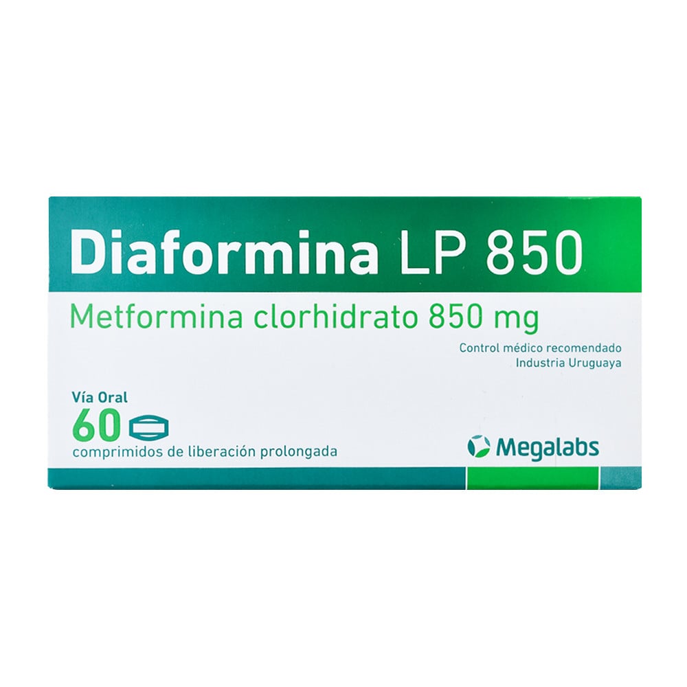 DIAFORMINA LP 850 MG 60 COMPRIMIDOS