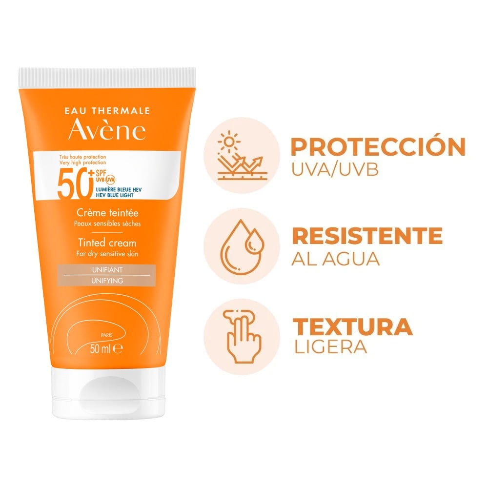 Protector Solar Avène Crema Color FPS50+ 50 ml