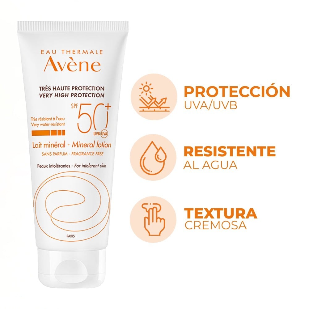 Protector Solar Avene Blanca Leche FPS50+ 100 ml