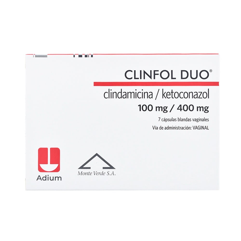 Clinfol Duo 100 mg/400 mg 7 Cápsulas Blandas Vaginales