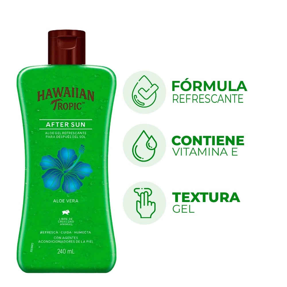 GEL AFTER SUN HAWAIIAN TROPIC ALOE 240 ML.