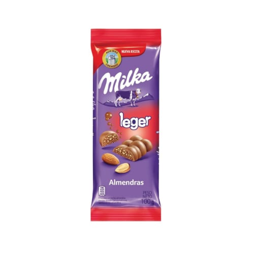 Tableta de Chocolate Milka Leger Almendra 100 g