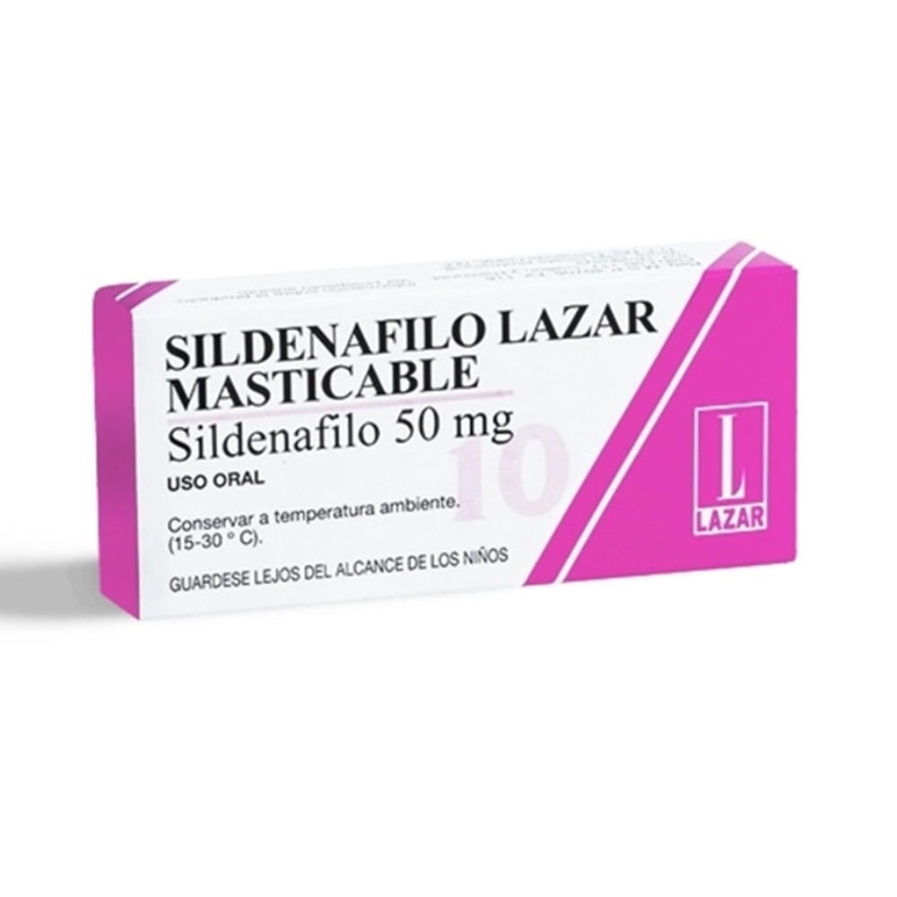 Sildenafilo Lazar 50 mg 10 Comprimidos Masticables