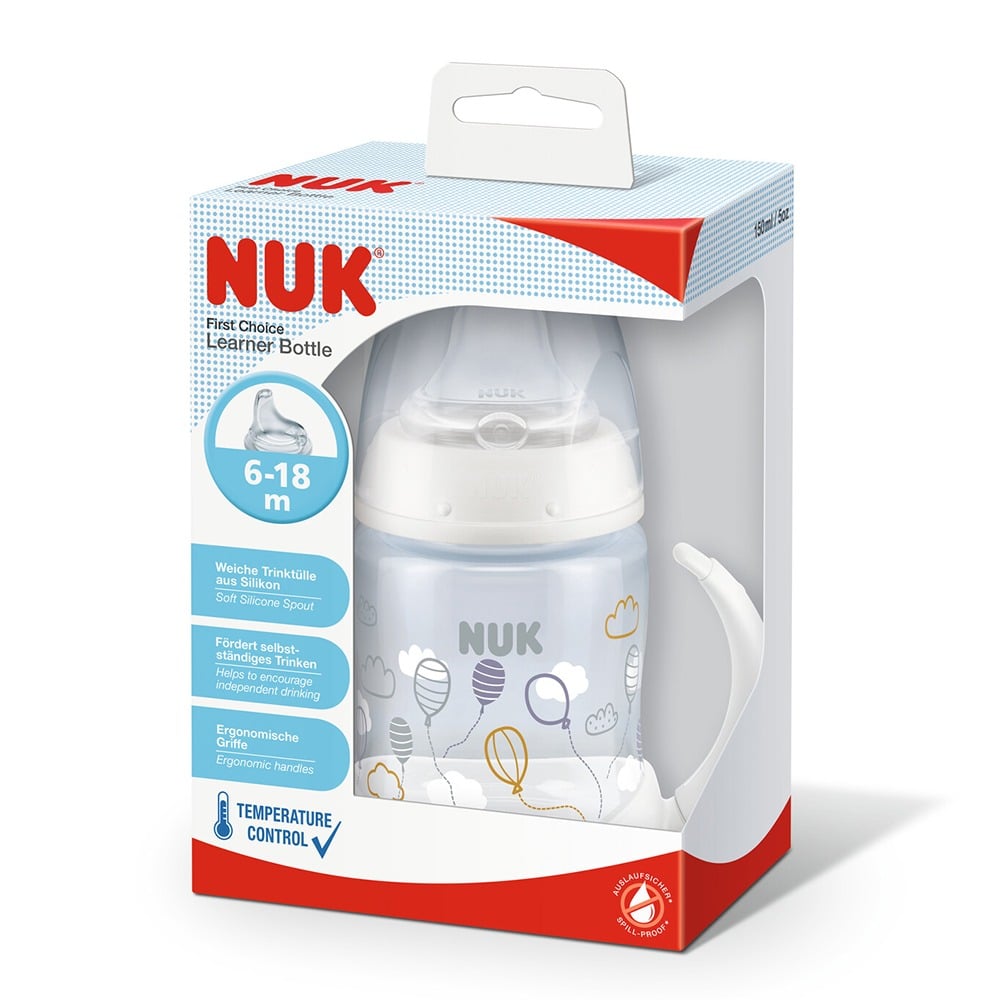 Vaso de Aprendizaje Nuk First Choice +6 Meses 150 ml Blanco