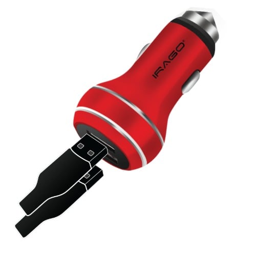 Cargador USB Irago para Auto Fast 8012 Colores Surtidos  