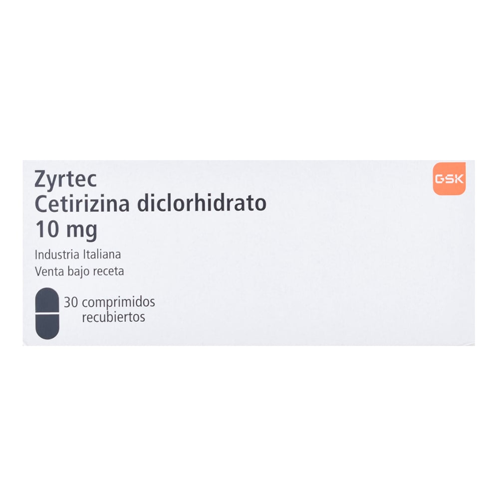 Zyrtec 10 mg 30 Comprimidos Recubiertos