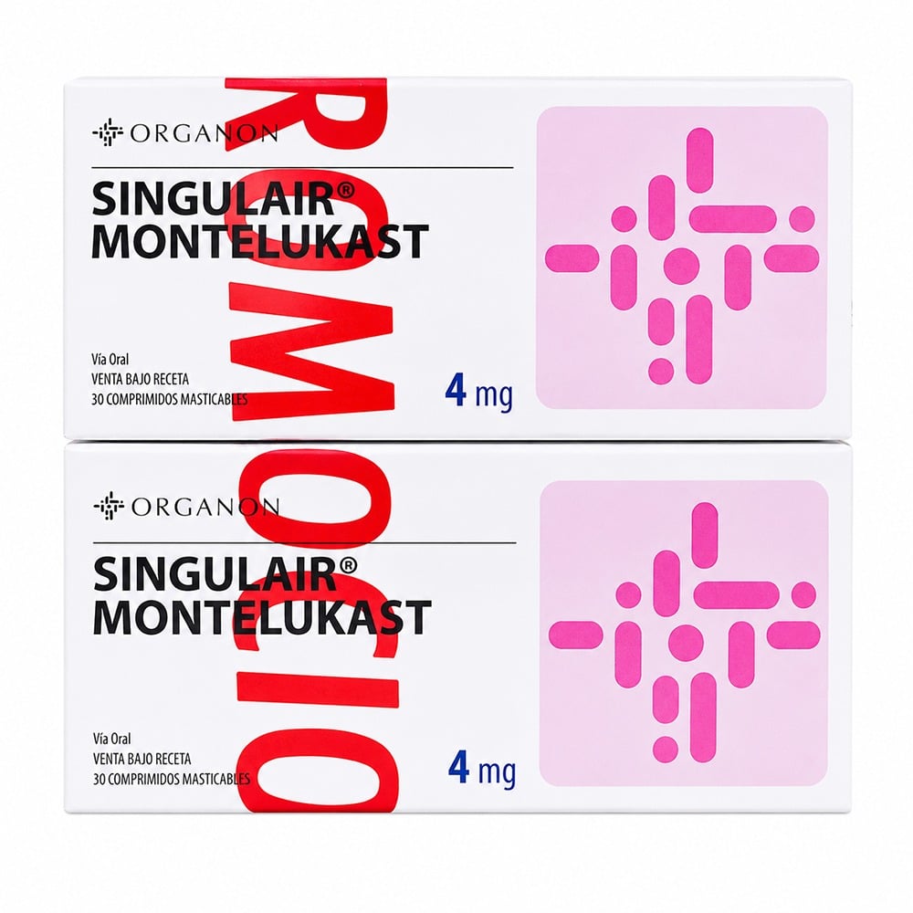 Singulair 4 mg 30 Comprimidos Masticables 2 Unidades