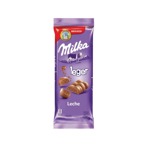 Tableta de Chocolate Milka Leger Leche 100 g