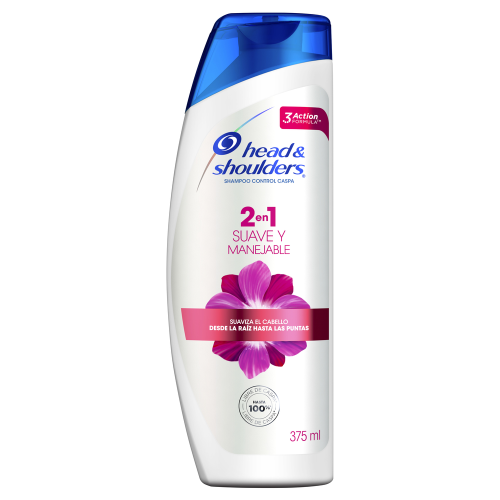 Shampoo Head & Shoulders 2 en 1 Suave y Manejable 375 ml
