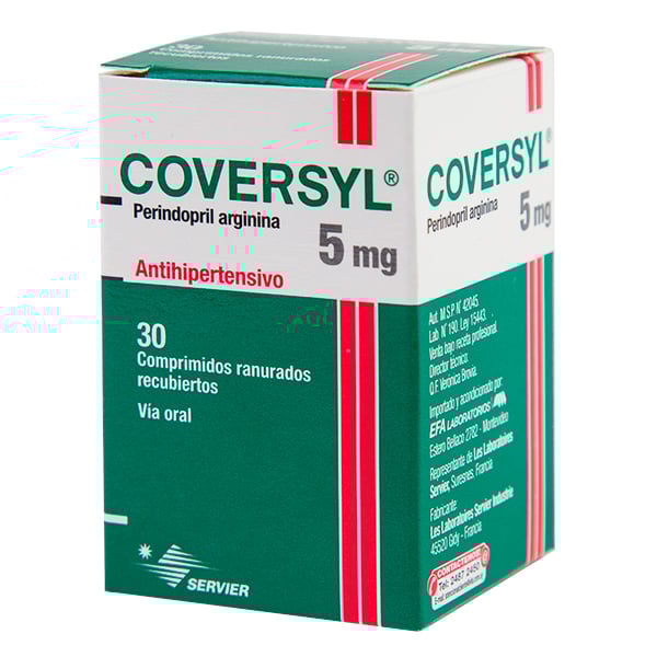 Coversyl 5 mg 30 Comprimidos Ranurados Recubiertos