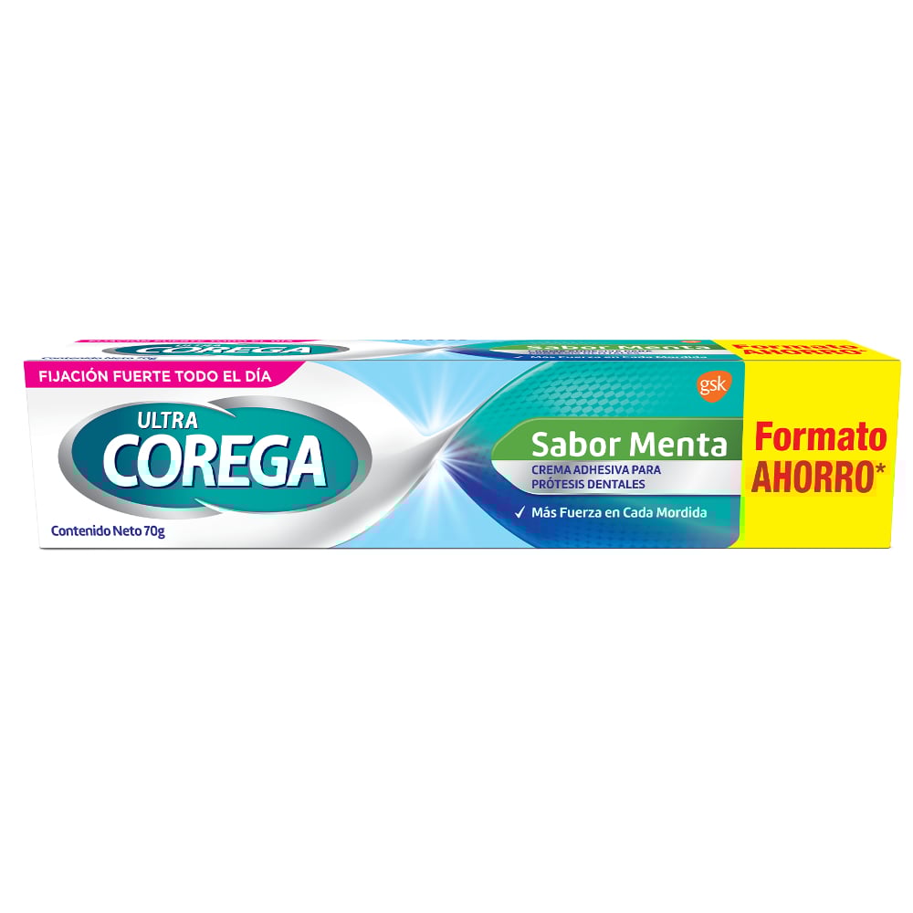 Adhesivo Dental Corega Crema Ultra Menta 70 g