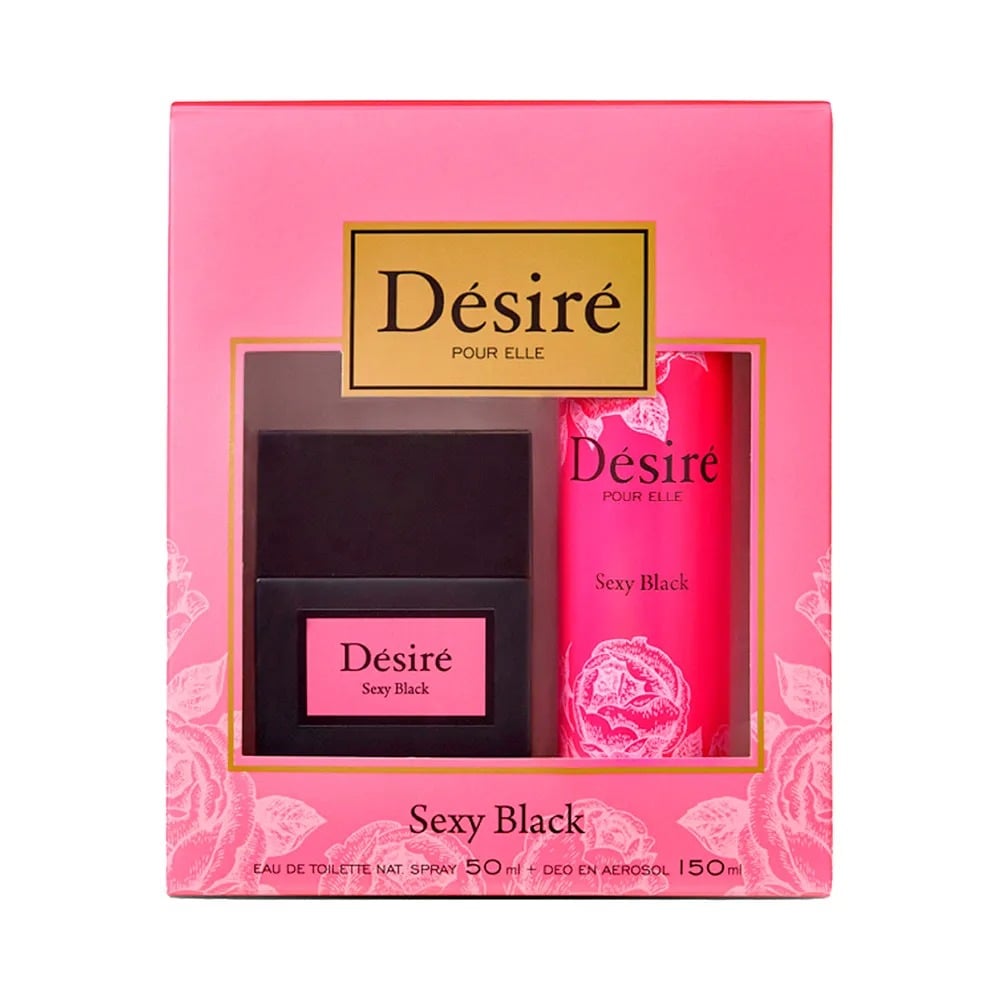 Perfume Désiré Sexy Black Femme EDT 50 ml + Desodorante 1 Femme EDT 50 ml