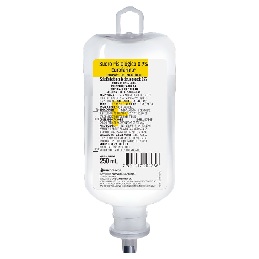 Suero Fisiológico 0.9% 250 ml