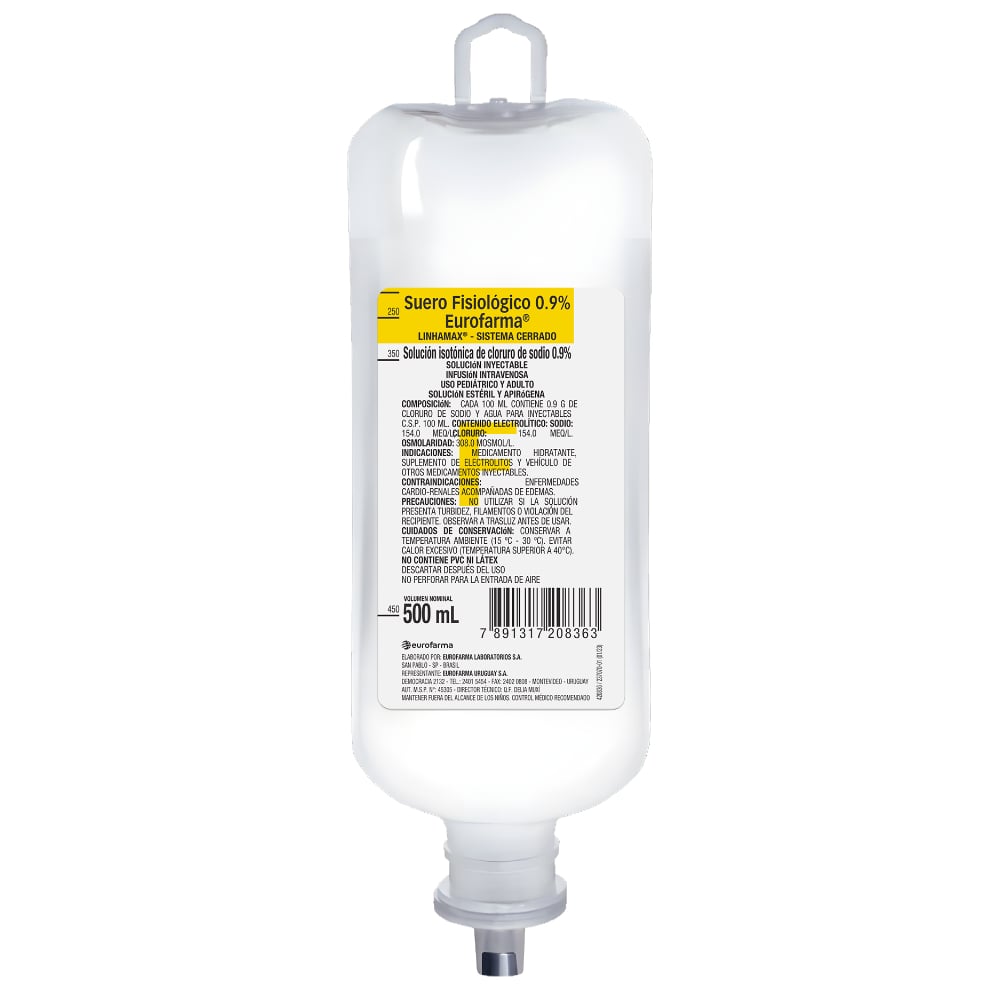 Suero Fisiológico 0.9% 500 ml