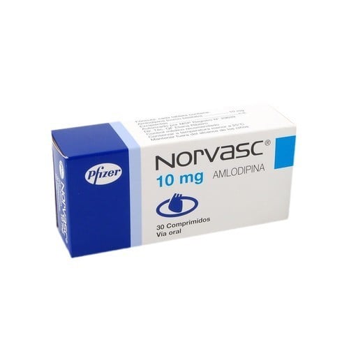 Norvasc 10 mg 30 Comprimidos