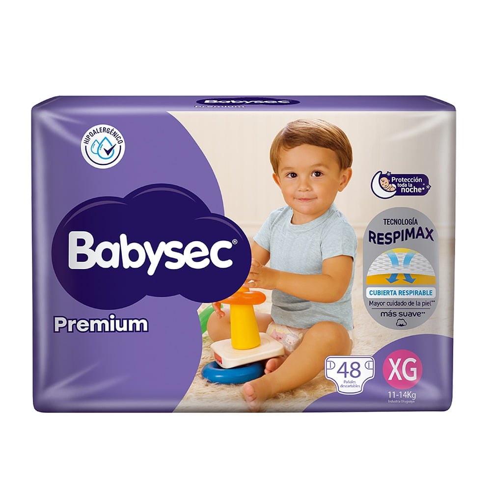 Pañales Babysec Premium XG 48 Unidades
