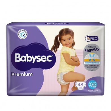 Pañales Babysec Premium XXG 48 Unidades