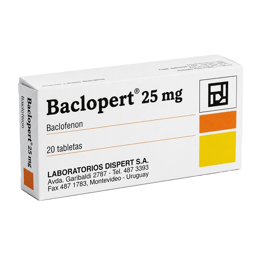 Baclopert 25 mg 20 Tabletas