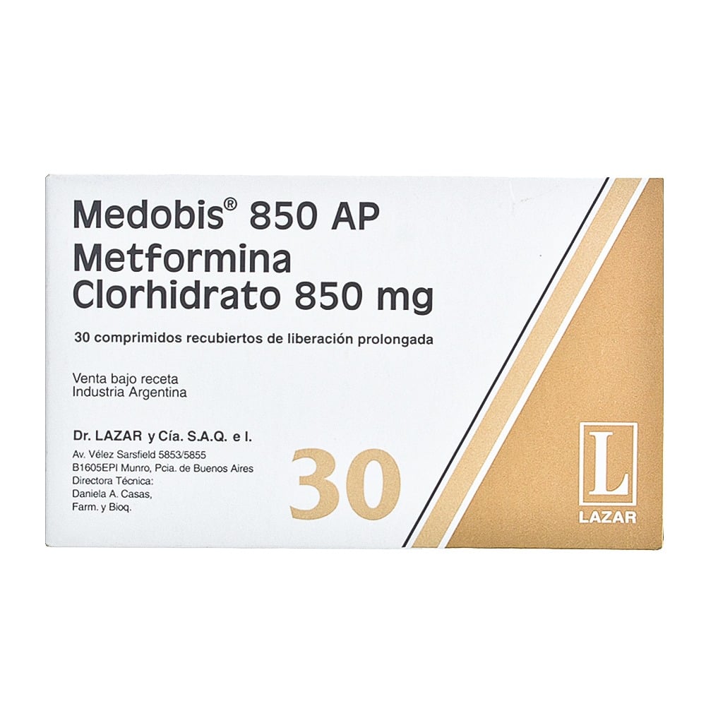 Medobis AP 850 mg 30 Comprimidos Recubiertos LP