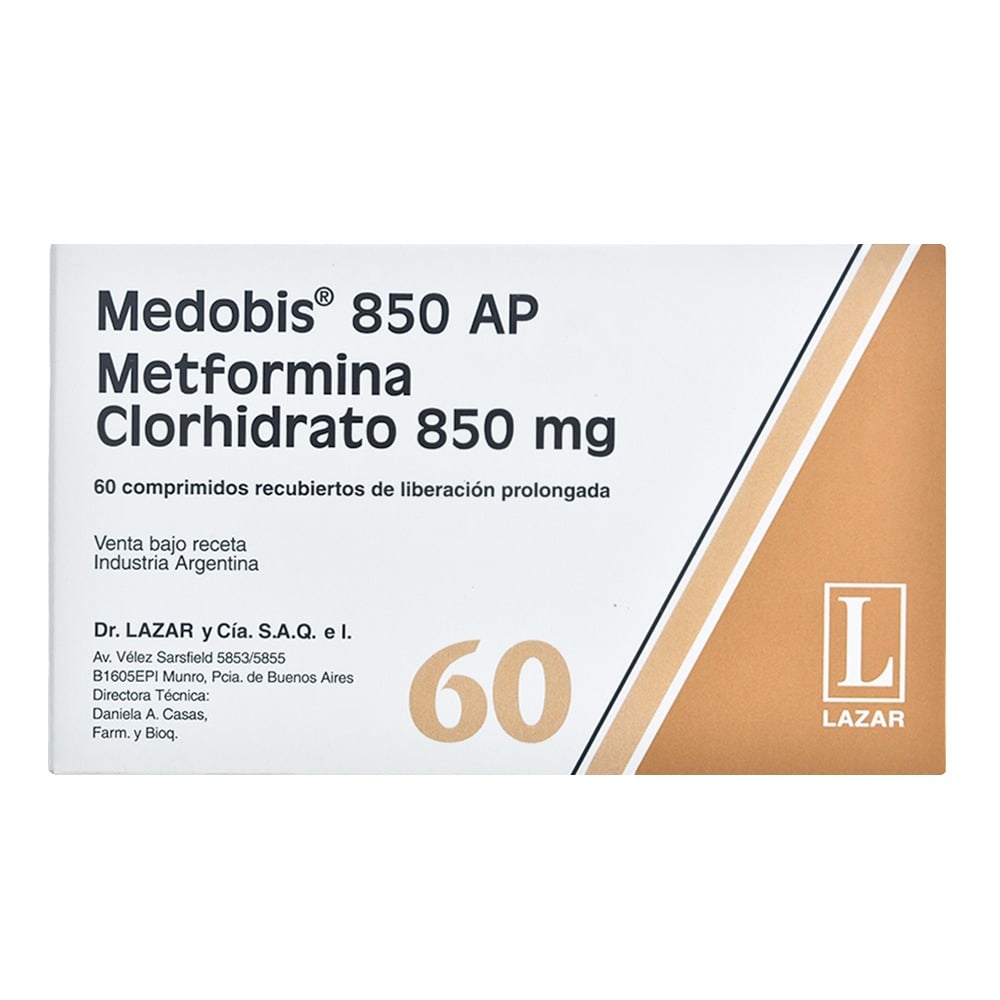 Medobis AP 850 mg 60 Comprimidos Recubiertos LP