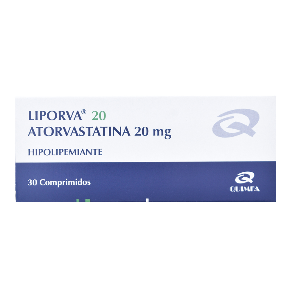 Liporva 20 mg 30 Comprimidos