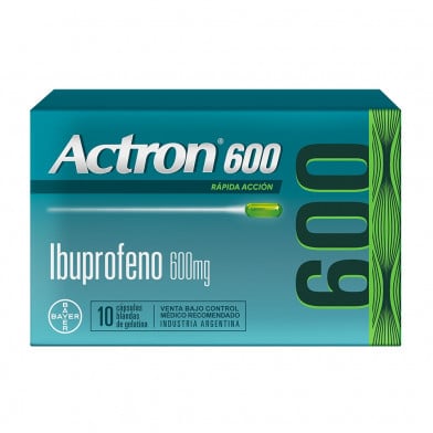 Actron 600 mg 10 Cápsulas Blandas de Rápida Acción