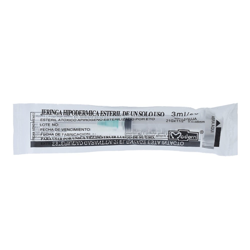Jeringa Descartable Modern 3 cc 1 Unidad