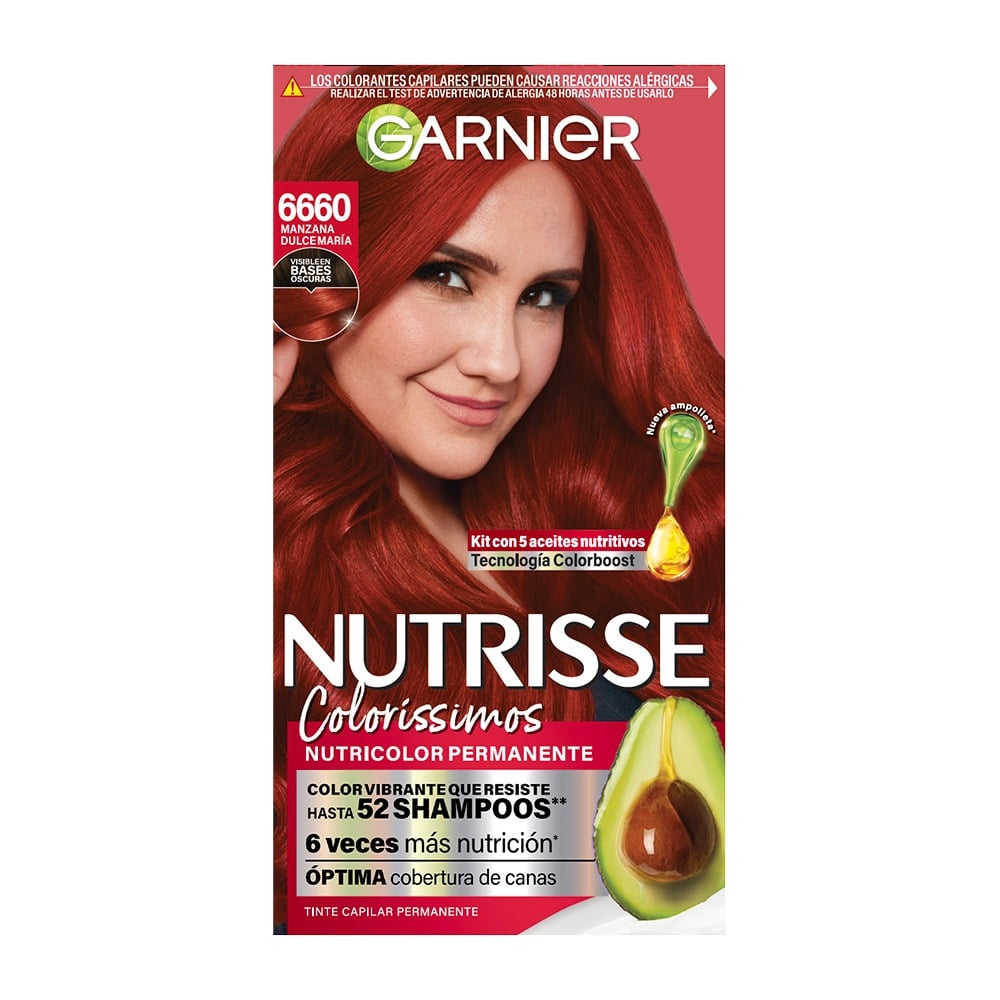 Tinta Garnier Nutrisse Coloríssimos N°6660 Manzana