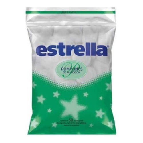Pompones de Algodón Estrella 50 Unidades