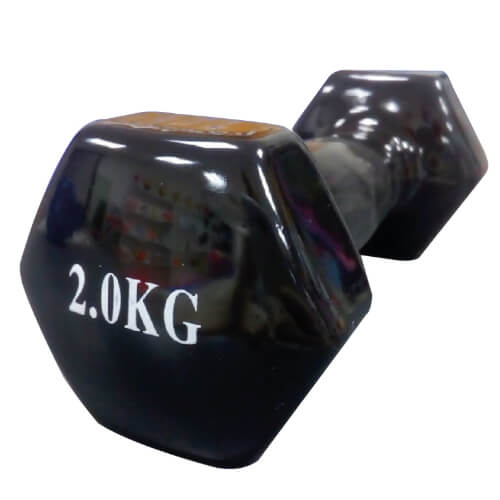 Mancuerna Hexagonal Evolution Vinílica Negra 2 kg