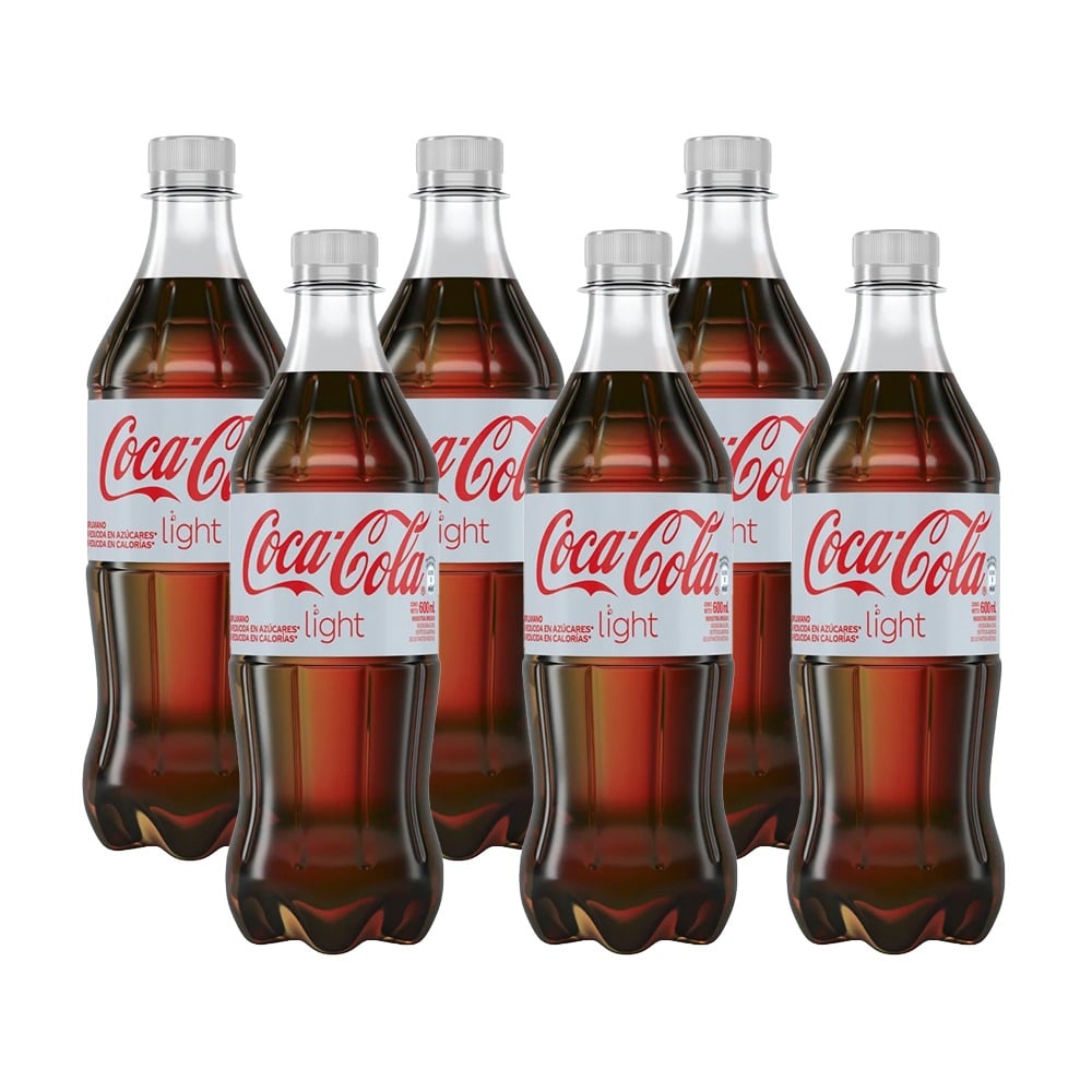 Funda Coca Cola Light 600 ml 6 Unidades