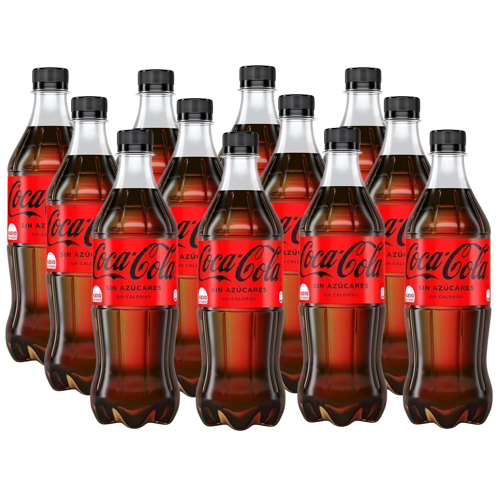 Funda Coca Cola sin Azúcar 600 ml 12 Unidades