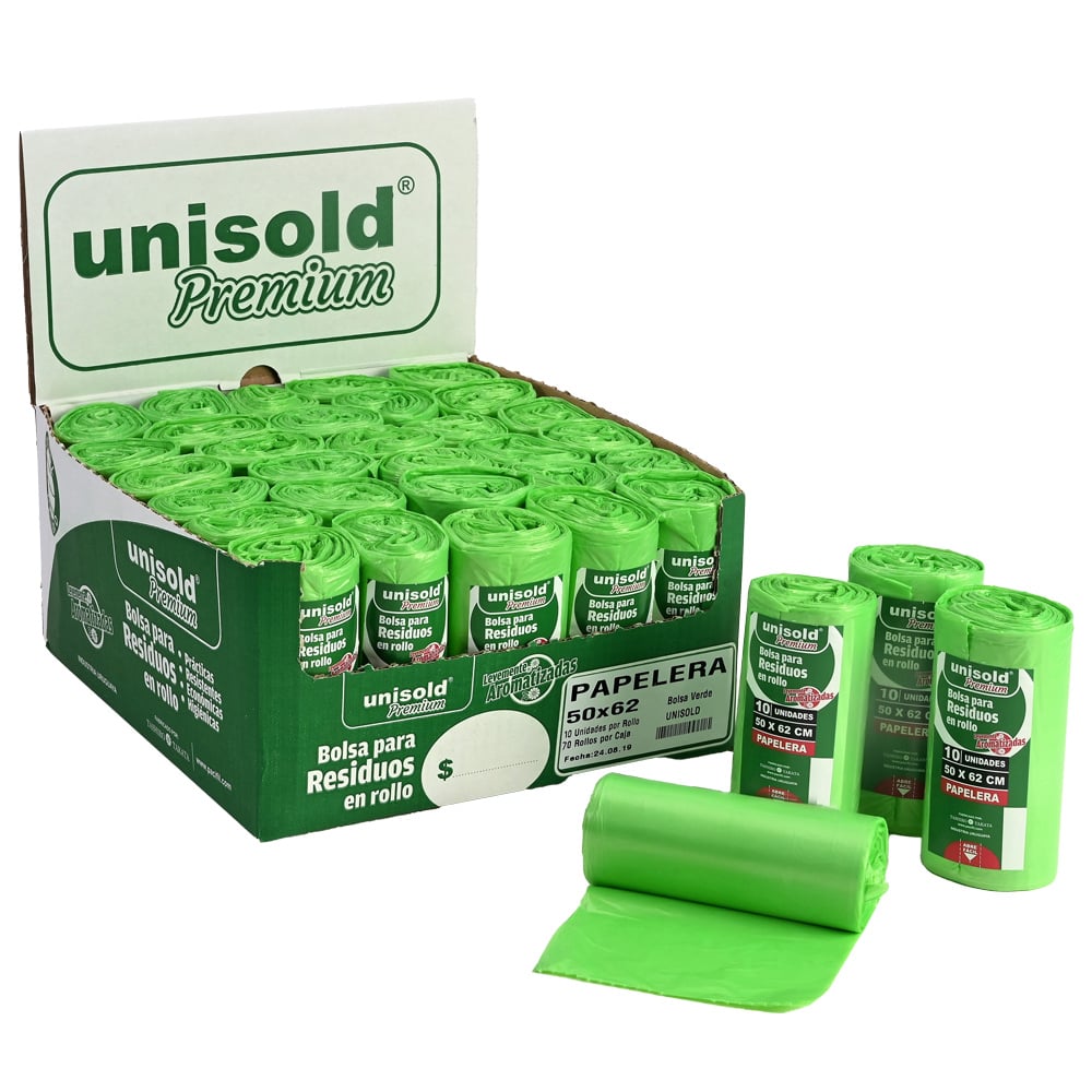 Bolsas de Residuos Unisold 50 x 62 cm 10 Unidades Verde