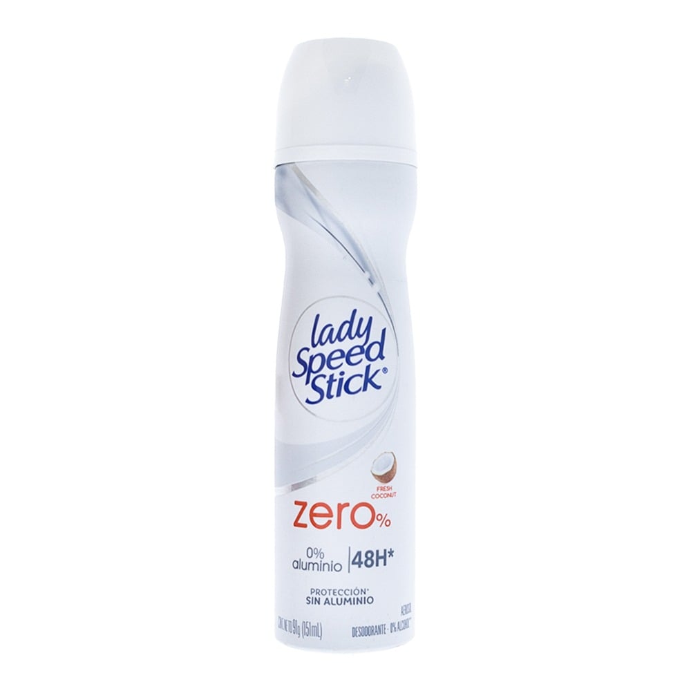 Desodorante en Aerosol Lady Speed Stick 0% Aluminio Coco 150 ml