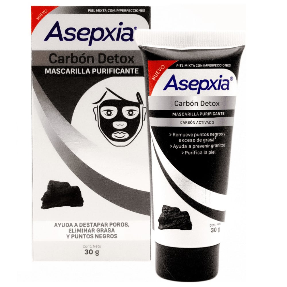 Mascarilla Facial Asepxia Carbón Peel Off 30 g