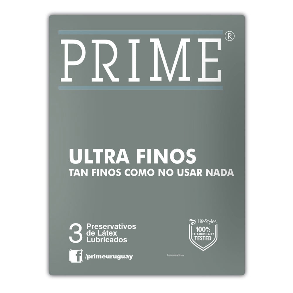 Preservativos Prime Ultrafino 3 Unidades