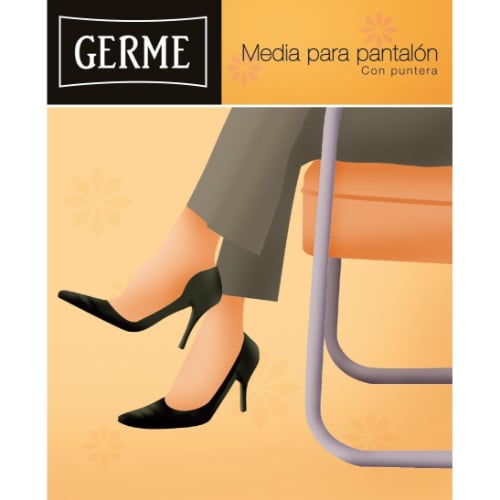Medias Can Can Germe de Lycra con Puntera 3/4 Blondine Talle Único