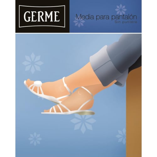 Medias Can Can Germe de Lycra sin Puntera 3/4 Blondine Talle Único