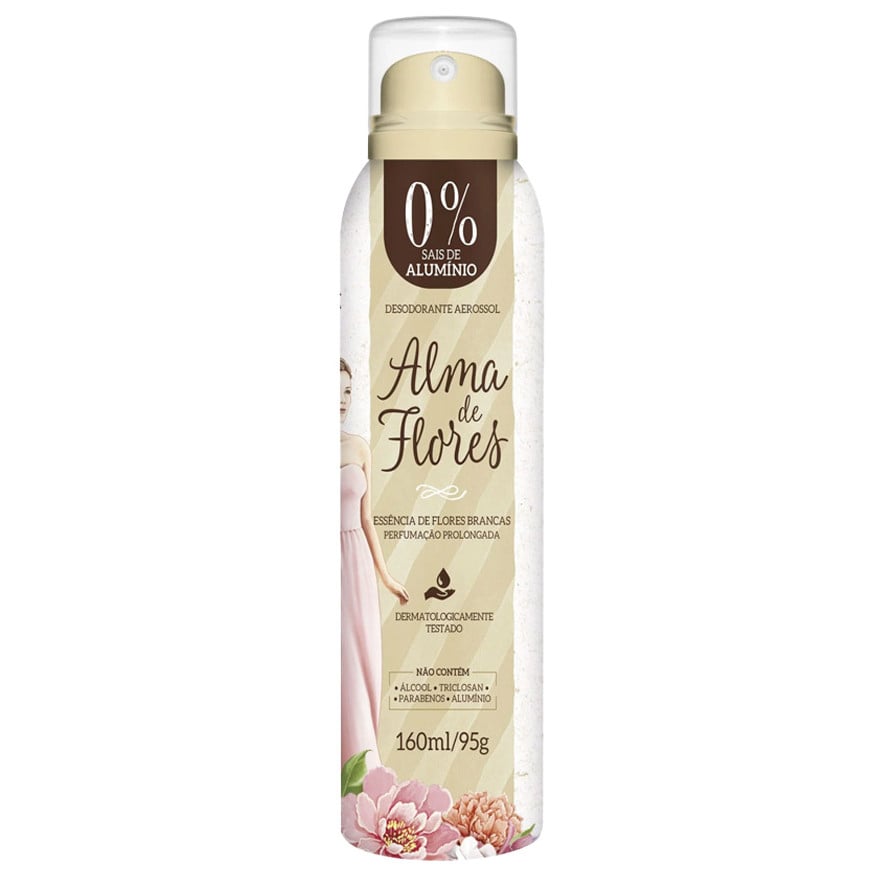 DESODORANTE ALMA DE FLORES AEROSOL CHAMPAGNE 160 ML.