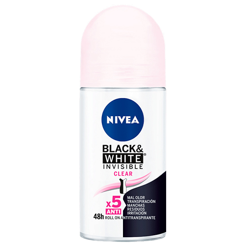 Antitranspirante en Roll On Nivea Woman Black & White Clear 50 ml
