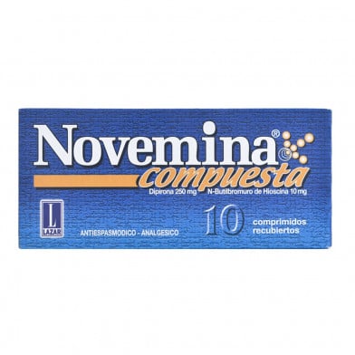 Novemina Compuesta 250 mg/10 mg 10 Comprimidos Recubiertos
