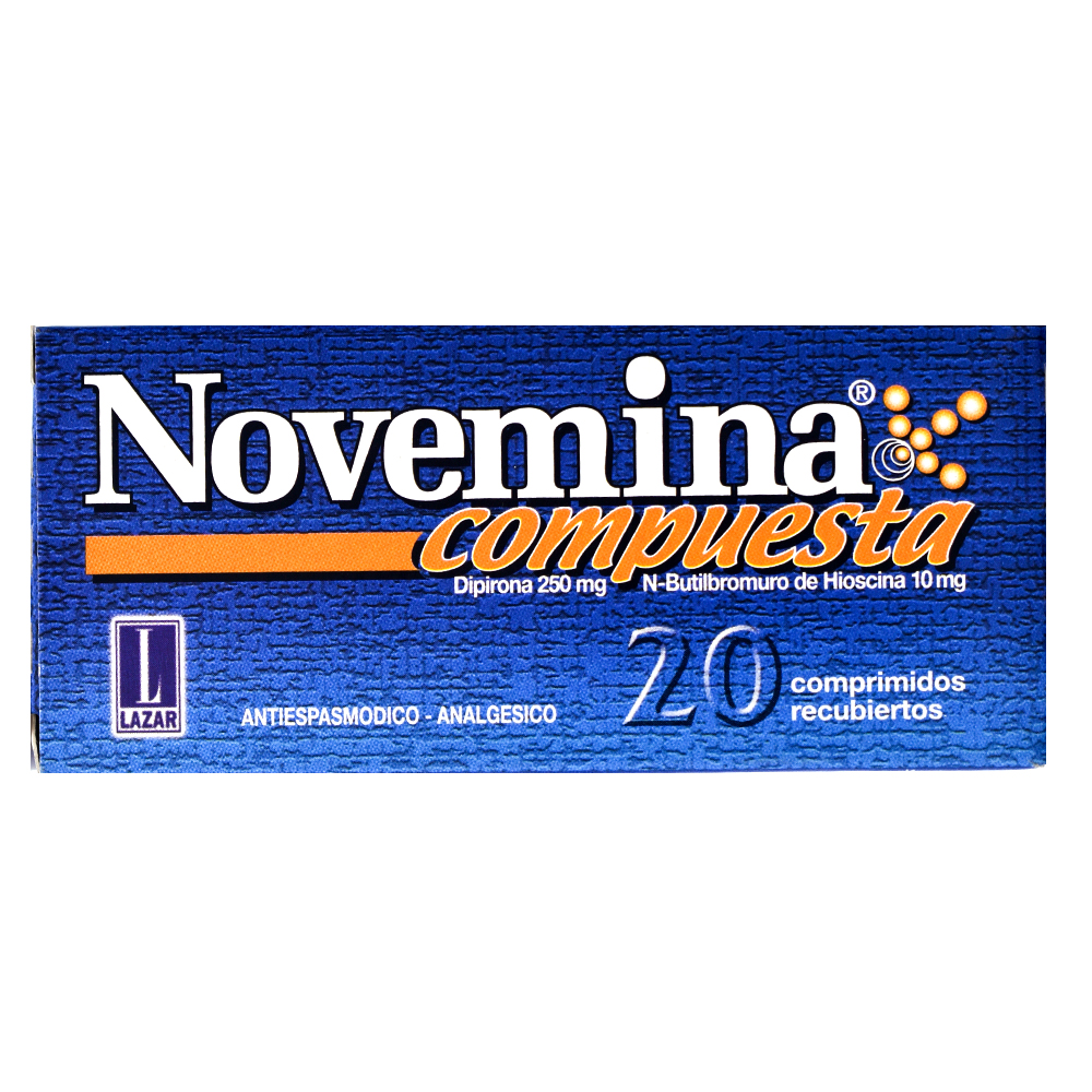 Novemina Compuesta 250 mg/ 10 mg 20 Comprimidos Recubiertos