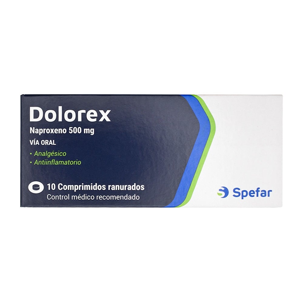 Dolorex 500 mg 10 Comprimidos Ranurados